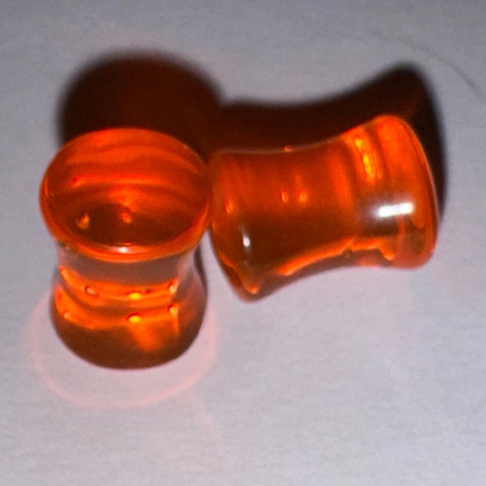 Orange 0 Gauge Uv Acrylic Flares